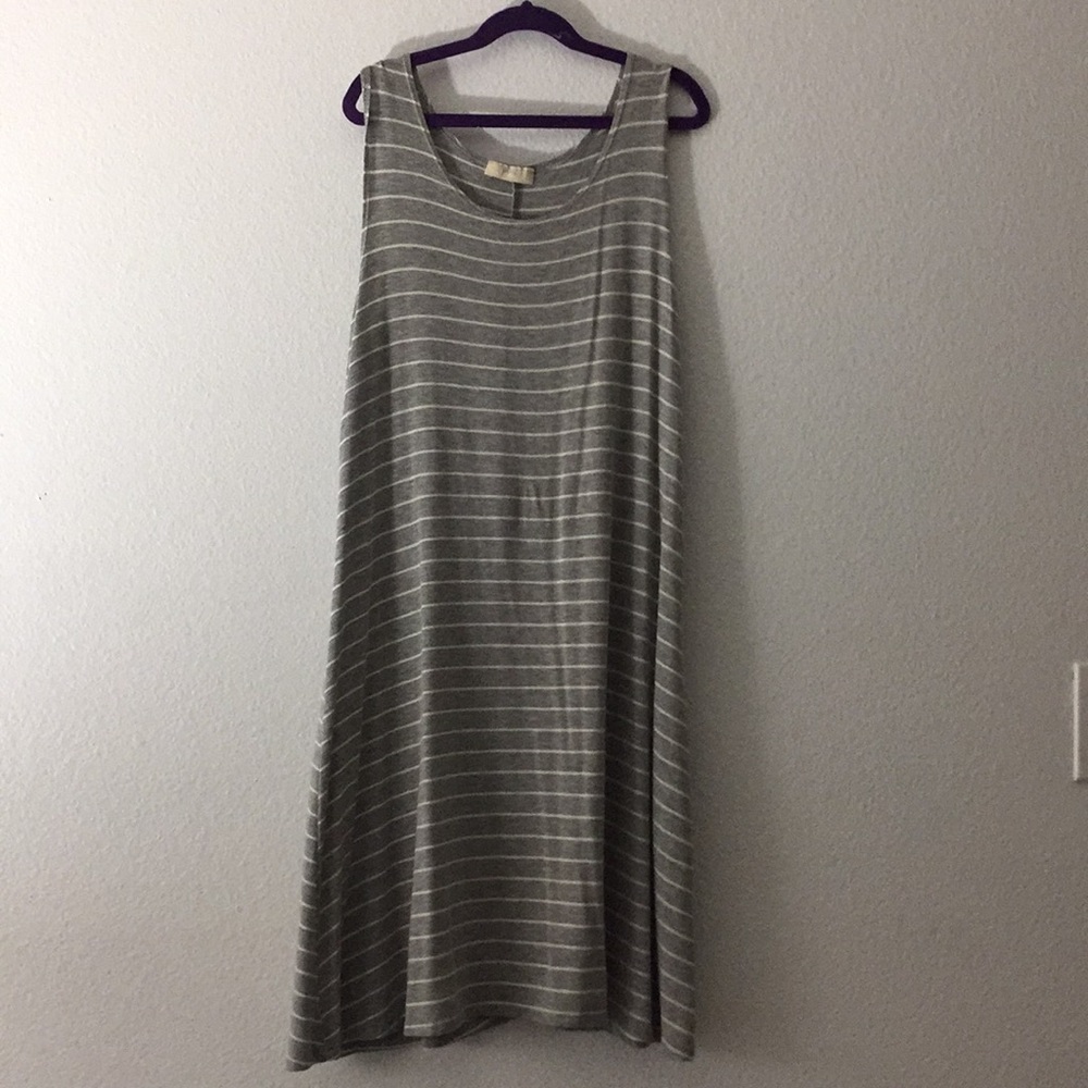 casual striped t-shirt dress
